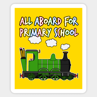 All Aboard For Primary School Steam Train Sticker